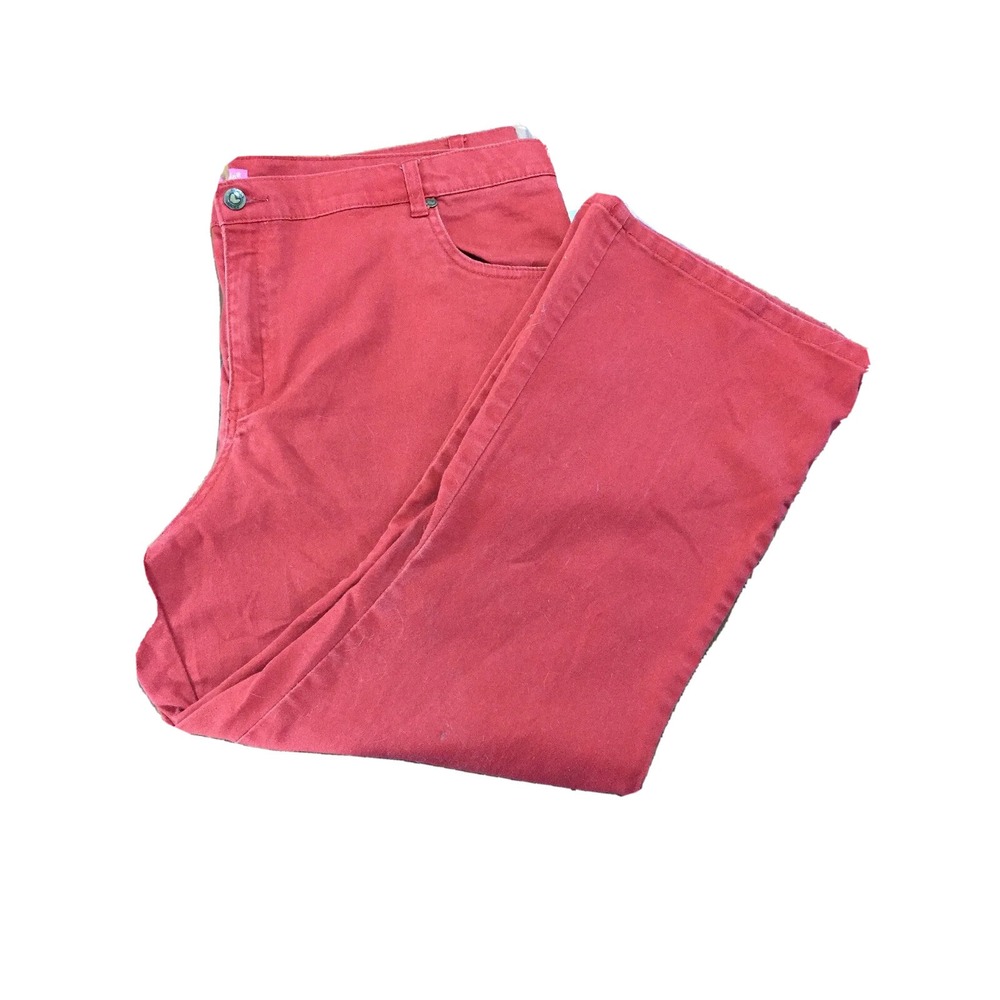 Woman Within Pants Women 24WP Burnt‎ Orange 46x27 Straight Natural Fit Classic